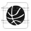 Pallone Basket - Pacchetto Stencil 5 pz - 5,5x5 cm