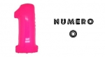 Numero 0 Fuchsia Neon - 100cm Mylar Foil Gonfiabile - al pz
