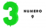 Numero 9 Verde Neon - 100cm Mylar Foil Gonfiabile - al pz